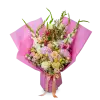 kytice hortenzií, růží a gladiol